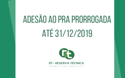 Adesão ao PRA prorrogada até 31/12/2019