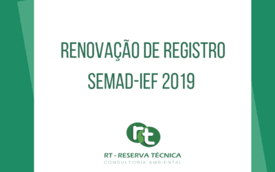 Renovação de Registro SEMAD-IEF 2019