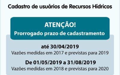 Prorrogação prazo SISCAD