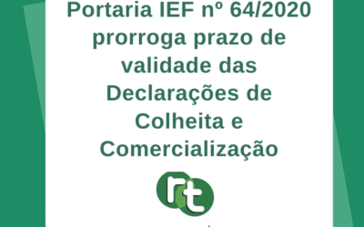 Prorrogação do prazo de validade das Declarações de Colheita e Comercialização.