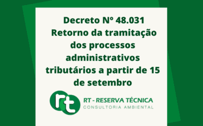 DECRETO Nº 48.031, determina o retorno da tramitação dos processos administrativos, a partir de 15 de setembro de 2020