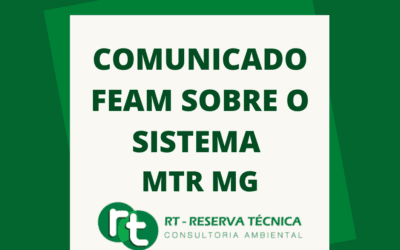 COMUNICADO FEAM SOBRE O SISTEMA MTR MG