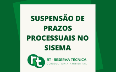 Suspensão de prazos processuais no Sisema